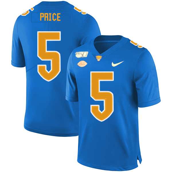 Pittsburgh Panthers #5 Ejuan Price Blue 150th Anniversary Patch Nike College Football Jersey
